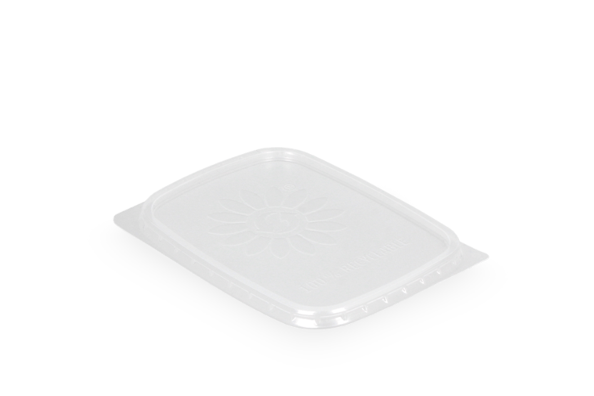 Deksel Saus bakjes 108mm rechthoekig transparant 1000st