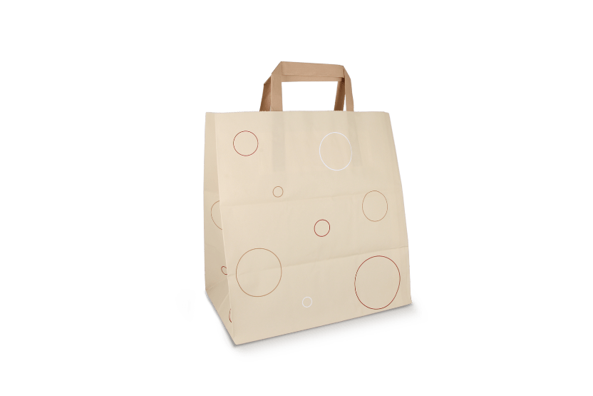 Papieren tassen Middel bubbles 80 gr. 27+17x29cm 350st