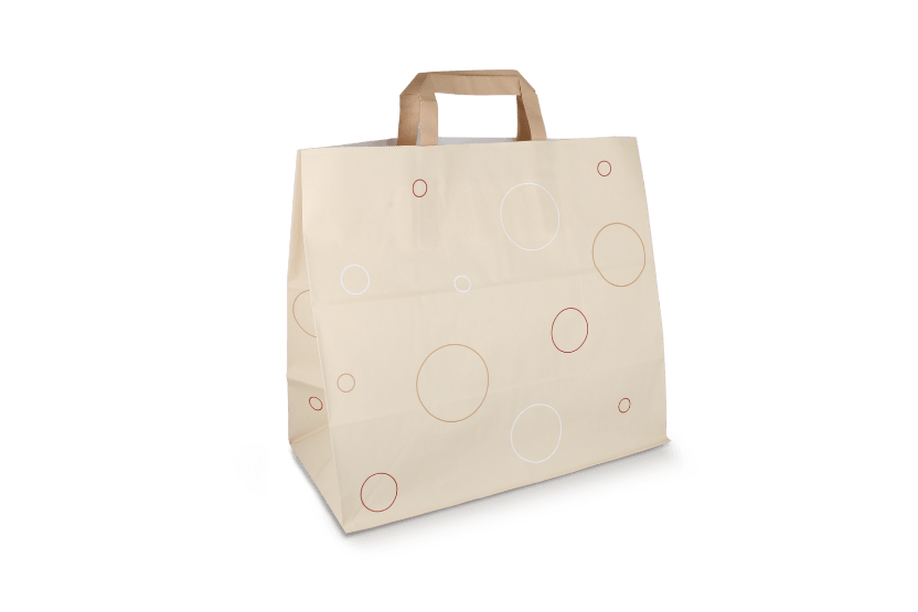 Papieren tassen Groot bubbles 90 gr. 32+17x29cm 300st