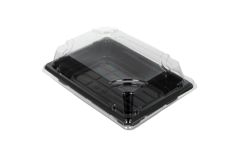 Sushi tray HP-03 + deksel 160x115x20mm Zwart 400st