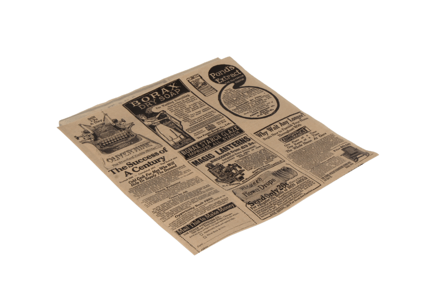 Hamburger zakje 17x18cm krant vetvrij papier BIO 4000st