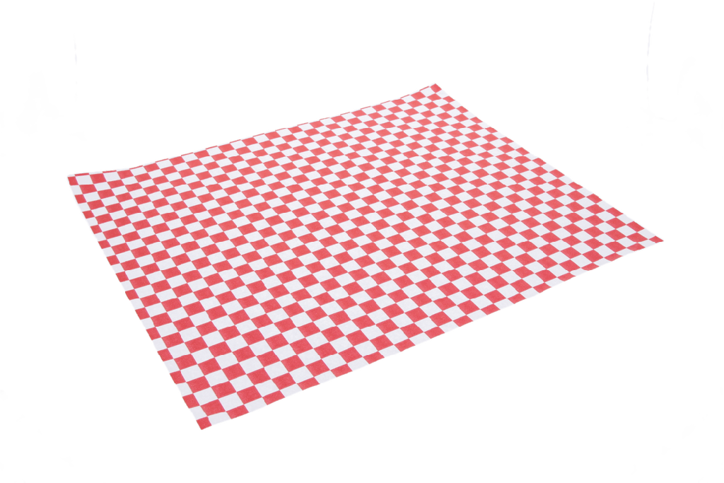 Vetvrij papier 28x34cm hamburgervellen boerenbont geruit BIO 4000st