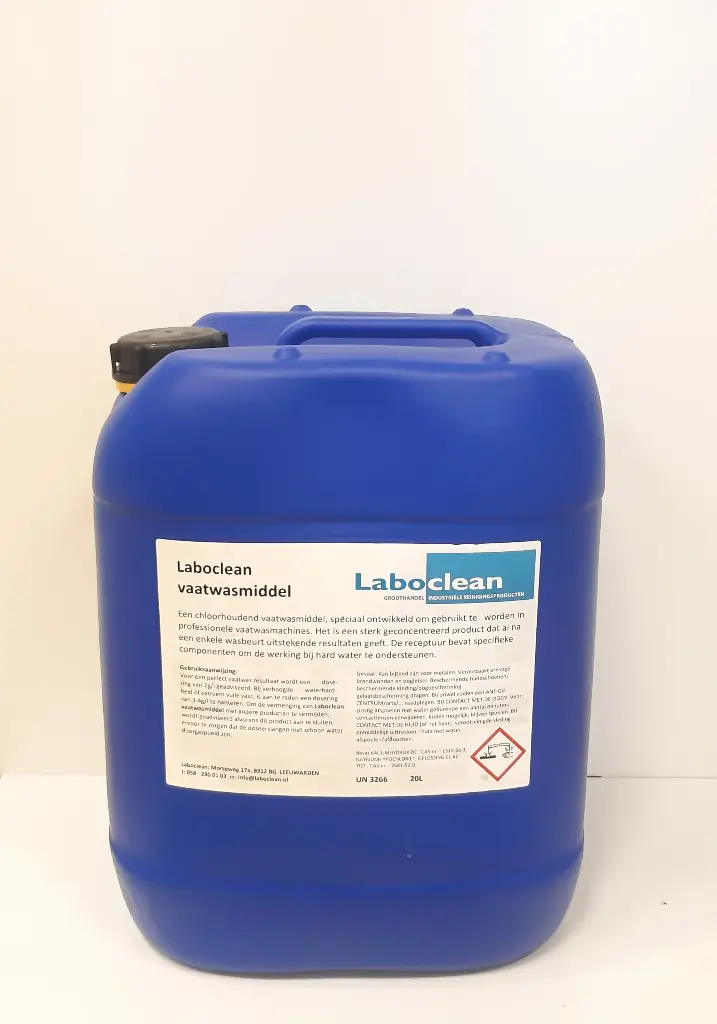 Vloeibaar vaatwasmiddel, jerrycan 25 kg UN1760 