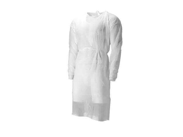 PP Non Woven Gown, 120x140cm Wit