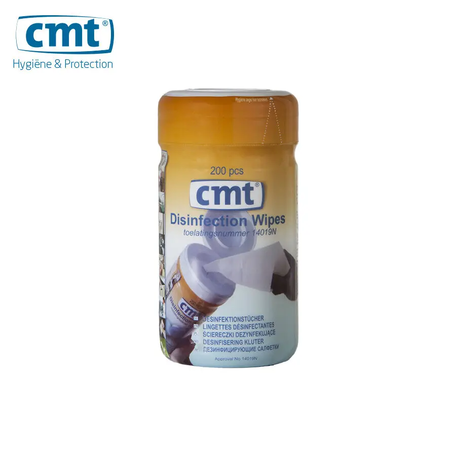 [43650539] CMT disinfection wipes blauw 12x200 wipes/bus