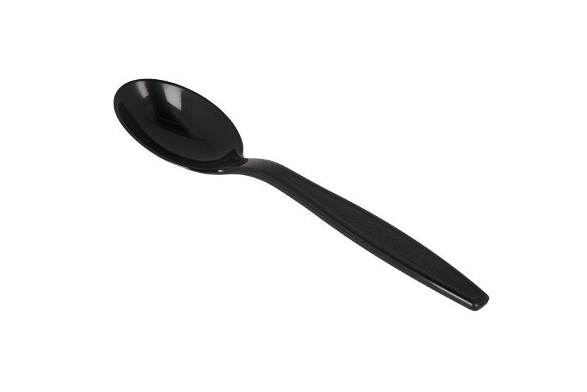 Herbruikbare lepel 165mm pp zwart 1000st