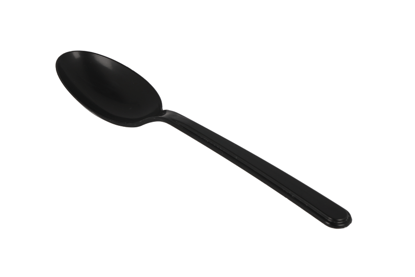 [1519925019] Herbruikbare lepel 180mm pp zwart 1000st