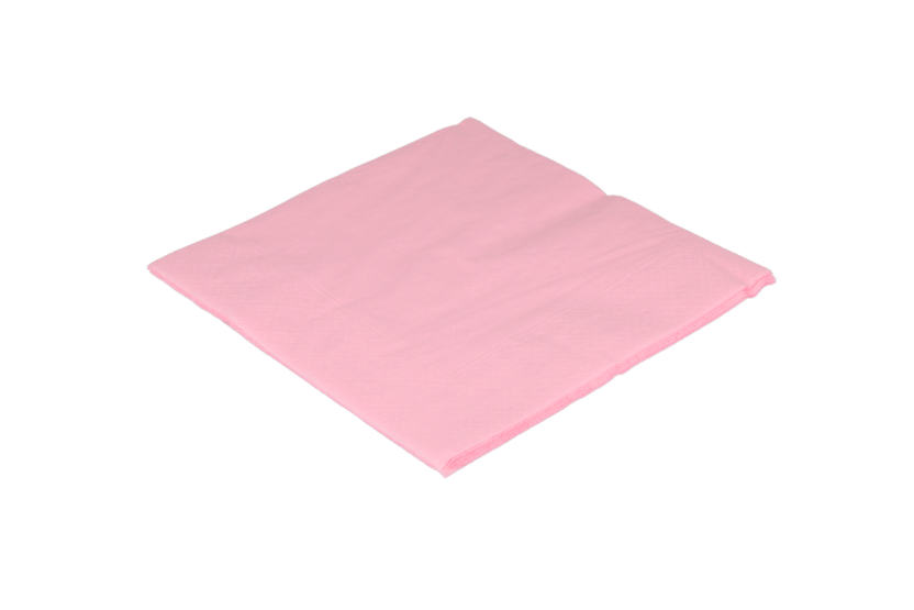 Servet 2 laags 1/4 vouw 33x33cm papier roze 2000st