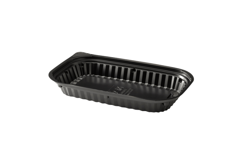 [151290183] Schaaltje PET 140x225mm zwart 500st