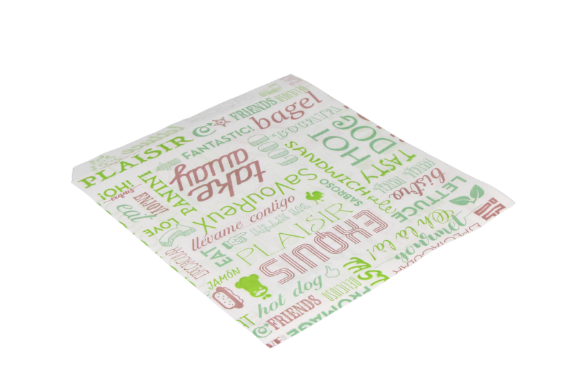 Hamburger zakje 17x18cm parole vetvrij papier BIO 4000st