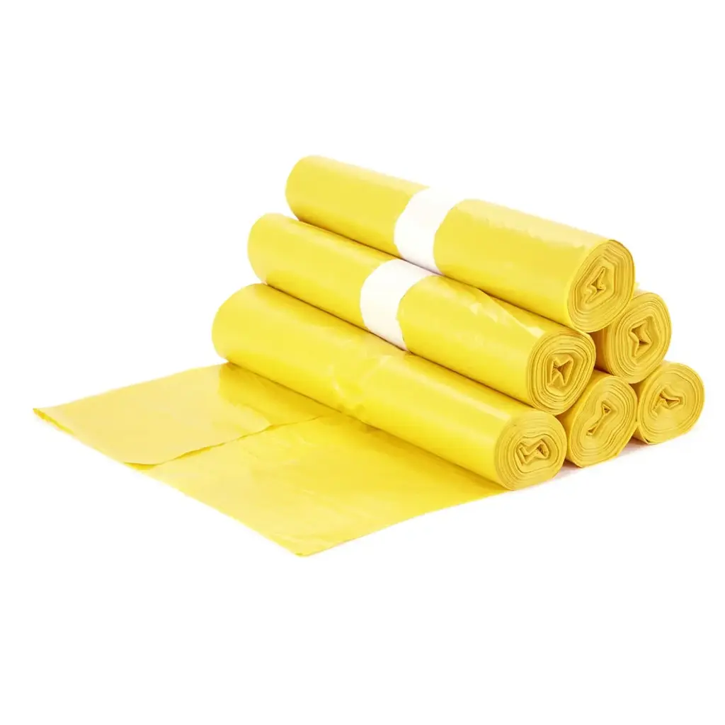 Afvalzak LDPE 60x100cm T50 geel 250st/doos