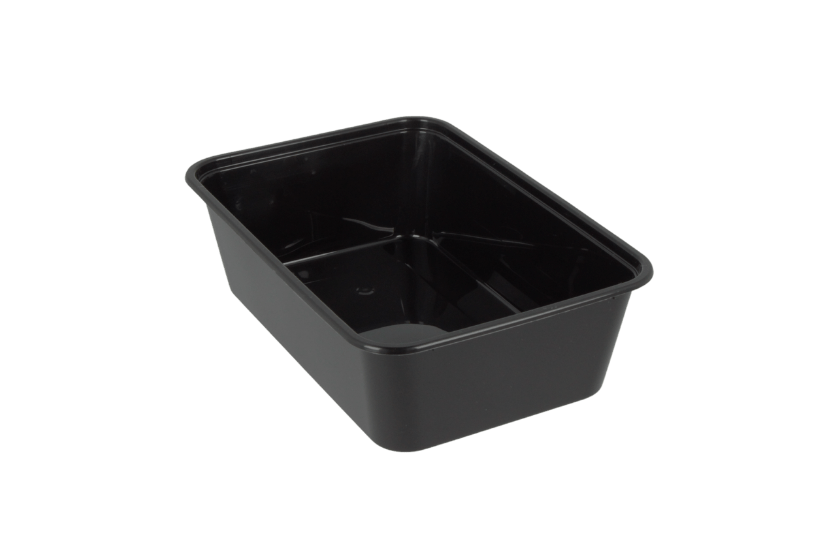 Maaltijdbak PP 650ml zwart 500st