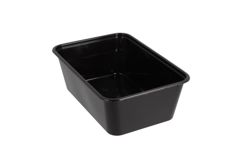 Maaltijdbak PP 750ml zwart 500st