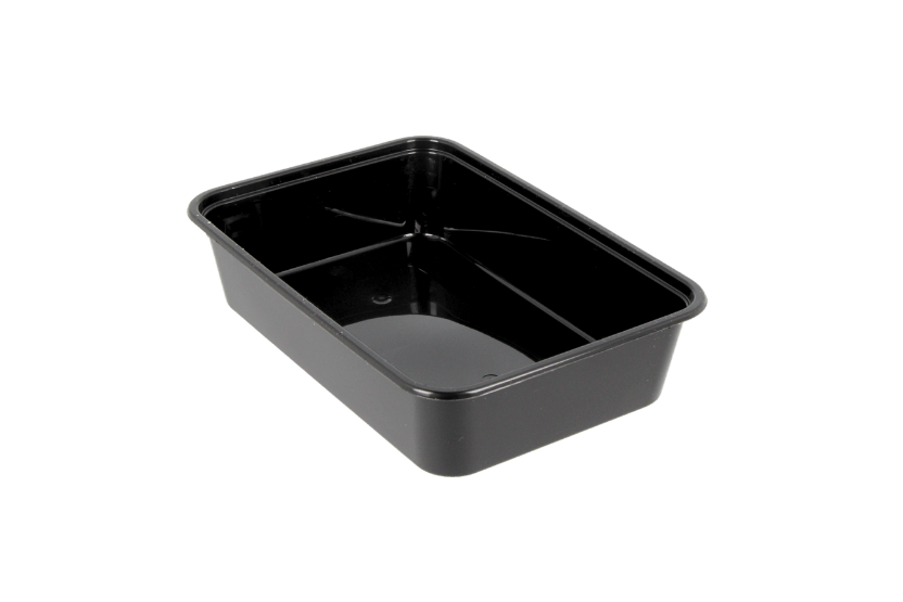 Maaltijdbak PP 500ml zwart 500st