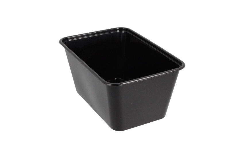 Maaltijdbak PP 1000ml zwart 500st