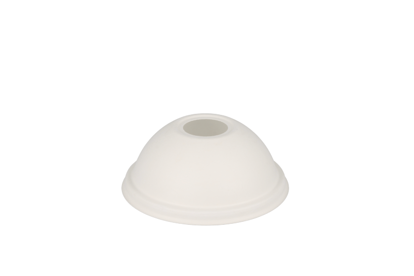 Deksels Milkshakebeker Ø90mm suikerriet BIO wit 1000st