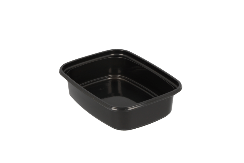 Sausbakjes 125ml 108mm rechthoekig zwart 1000st