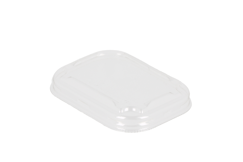 Deksel PET rechthoekig 108mm transparant (tbv kraft/zwart bakjes) 500st
