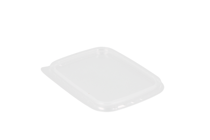 Deksels PP rechthoekig 108mm transparant (tbv zwarte bakjes) 1000st