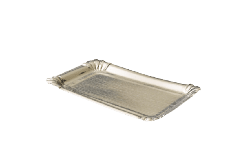 Kartonnen schaaltje aluminium gevoerd 10x16cm 2000st (Aluminium)