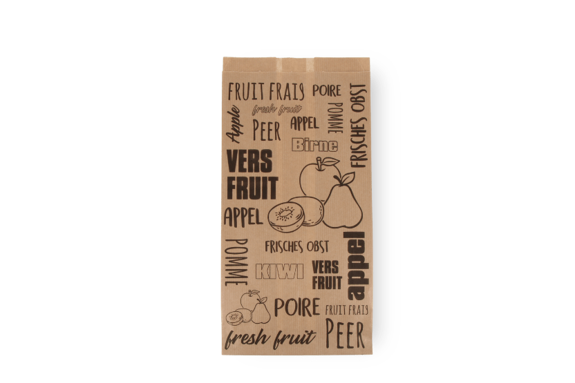 Fruitzak 1 pond 14/20,8x27cm kraft papier 1800st