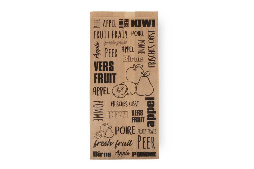 Fruitzak 3 pond 16/26x36cm kraft papier 1050st