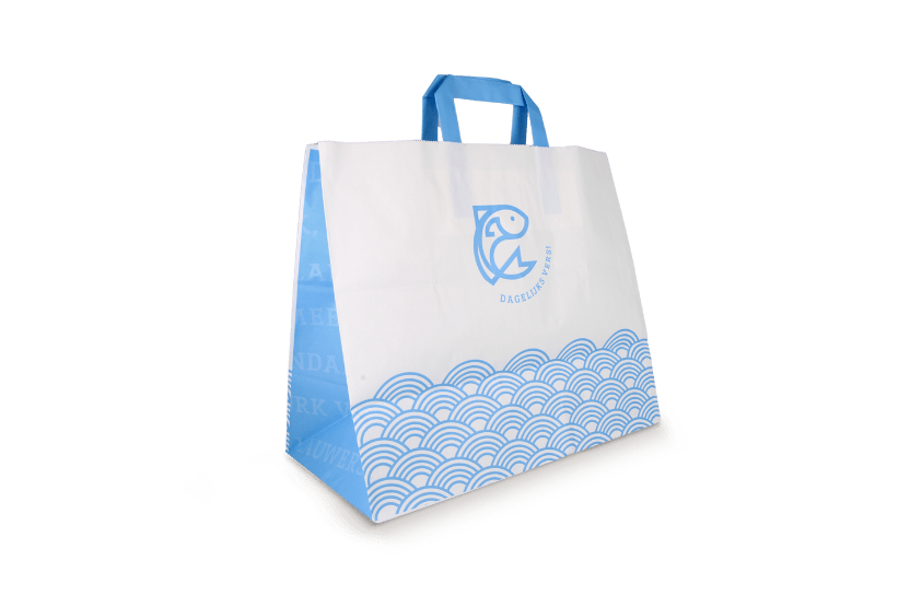 Papieren tassen Groot Vis 80 gr. 32+16x27cm 250st