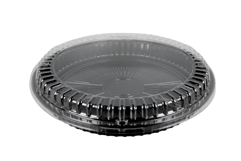 [1519925055] Sushi tray SY-55 + deksel rond Ø350mm Zwart 100st