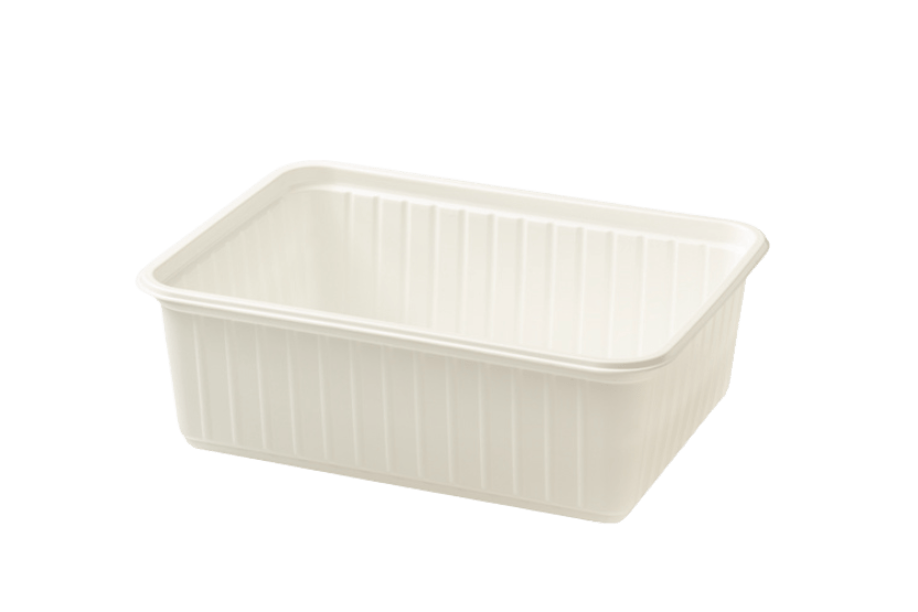 Maaltijdbakjes 1000ml wit PSMF 500st