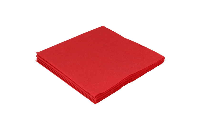 [1519987631] Servet 2 laags 1/4 vouw 33x33cm papier rood 2000st