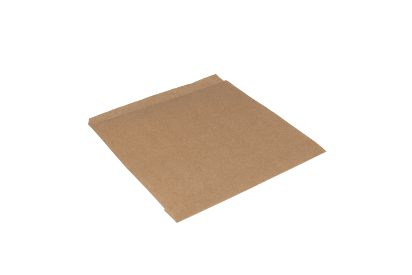 Hamburger zakje 14x15cm kraft vetvrij papier BIO 3676st
