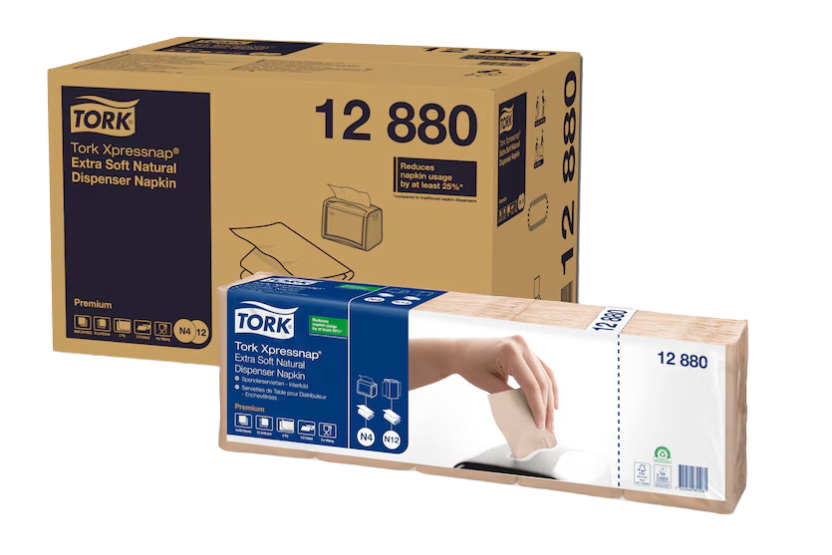 [1519989955] Tork N4 Xpressnap® Extra Zacht Dispenserservet naturel 12880 8000st