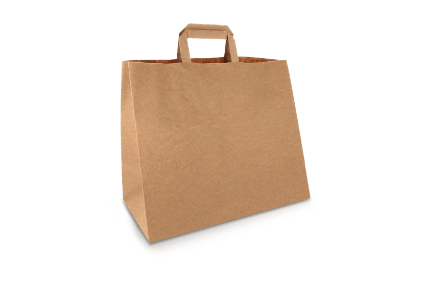 [151210019] Papieren tassen Extra groot kraft 90 gr. 32+22x34cm 250st