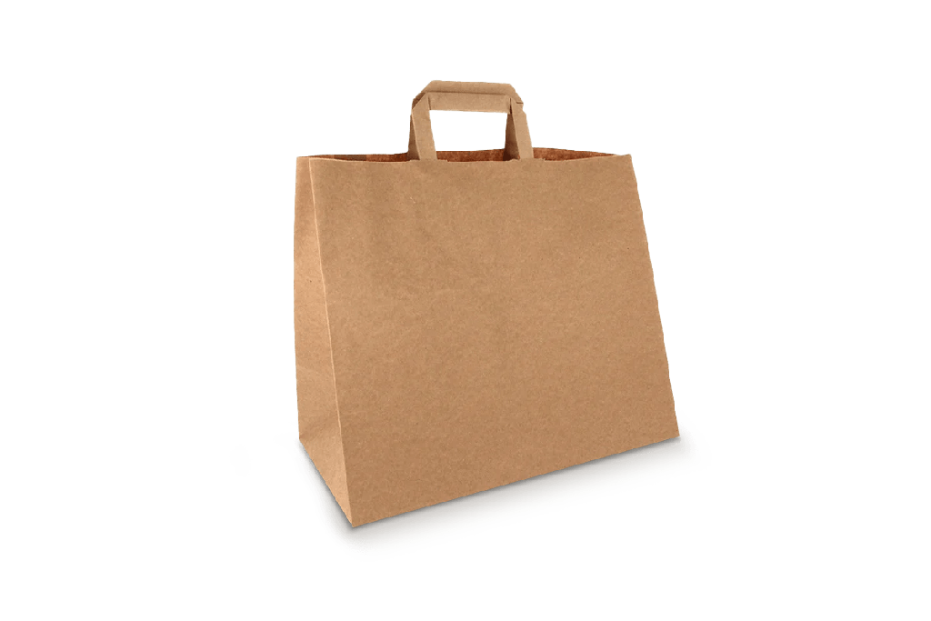 [151210016] Papieren tassen Groot kraft 90 gr. 32+17x29cm 300st