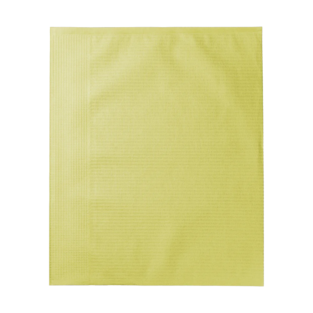 Dentale hoofdsteunbeschermers tissuepapier, 290 x 360 mm, geel, 175st/doos 