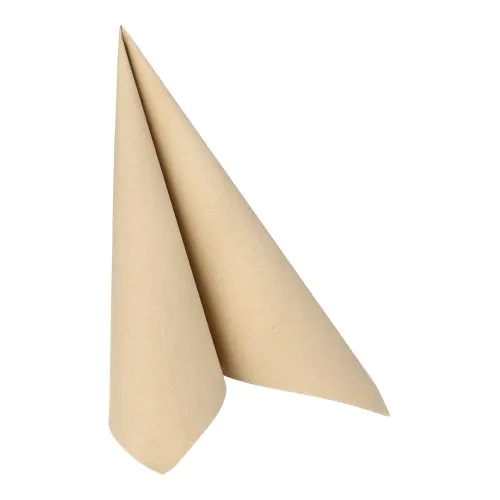 [89406] Servetten "ROYAL Collection" 1/4 vouw 40 x 40 cm FSC zand in een papieren verpakking 250st