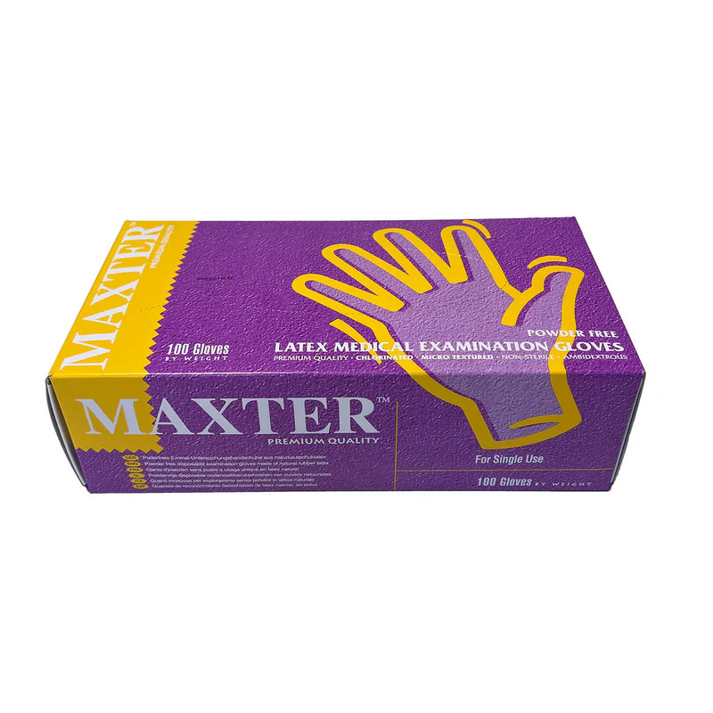 [98225] Wegwerphandschoenen Maxter Latex poedervrij XS 100st