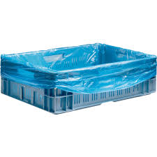 HDPE kratzakken 20my kleur blauw formaat 58/2 x 22 x 63 cm 500st