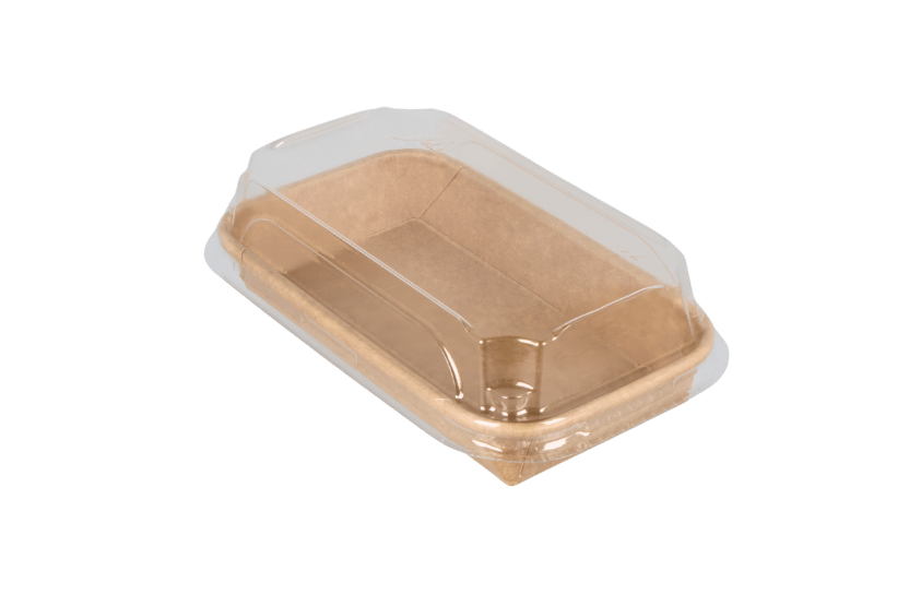 Sushi tray karton TA-01 + deksel 160x90x25 Kraft 300st