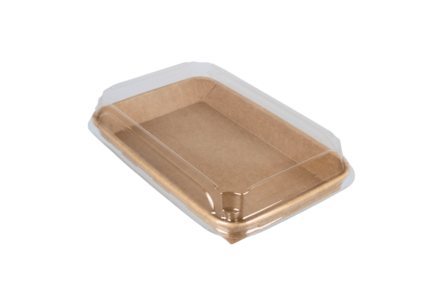 Sushi tray karton TA-07 + deksel 220x137x25 Kraft 200st