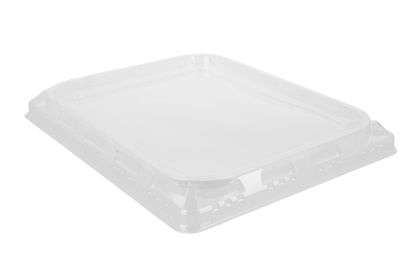 PET deksel transparant tbv 1/2 Gastro tray 7 vaks 60st