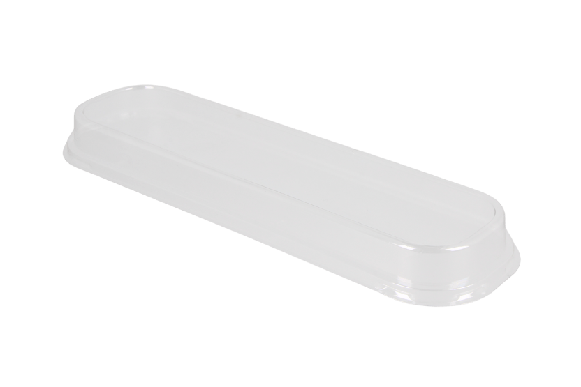 Rpet deksel transparant t.b.v. aluminiumschaal 25,5cm 500st