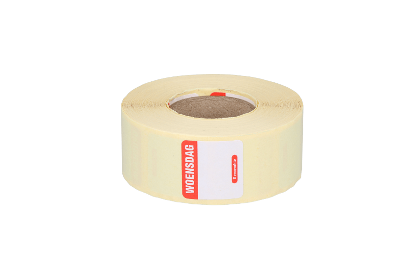 [1519925182] Daglabel WOENSDAG 25x25mm rood (HACCP) 1000st