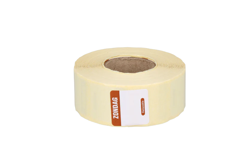 Daglabel ZONDAG 25x25mm bruin (HACCP) 1000st