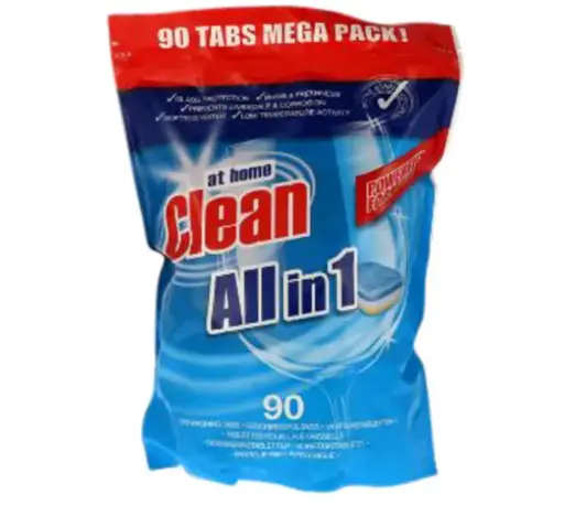 [111429369] Vaatwastabletten At home clean All-in-One 90 stuks 