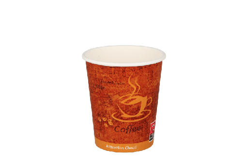 [1519926069] Kartonnen koffiebeker 220cc 8oz espresso gold (21802) 1000st