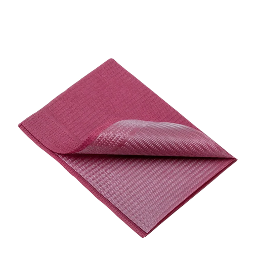 [09027-WR] Dental patiënt servetten, 33 x 45 cm, bordeaux 4x125 09027-WR