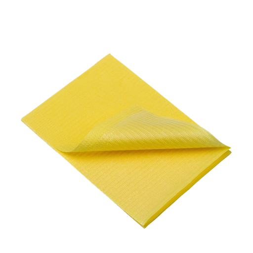 [09027-Y] Dental patiënt servetten, 33 x 45 cm, yellow 4x125 09027-Y