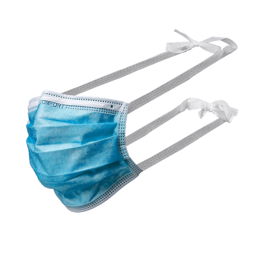 [02101-B] Blauw Mondmasker Koord 50/doos, type IIR, Med-Comfort 02101-B