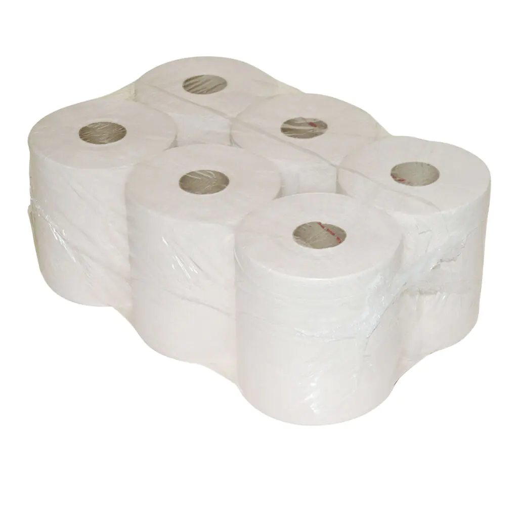 [118039] Midi Poetspapier, cellulose, 160m x 20cm, 6 rollen - 2 laags - geperforeerd (450 vel) zonder kern